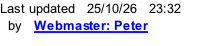 Last updated   25/10/26   23:34   by   Webmaster: Peter Rowlinson