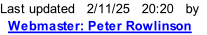 Last updated   2/11/25   20:22   by   Webmaster: Peter Rowlinson