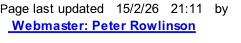Page last updated   15/2/26   21:11   by    Webmaster: Peter Rowlinson
