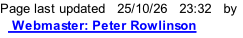 Page last updated   25/10/26   23:35   by    Webmaster: Peter Rowlinson