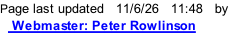 Page last updated   11/6/26   12:01   by    Webmaster: Peter Rowlinson