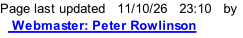 Page last updated   11/10/26   23:15   by    Webmaster: Peter Rowlinson